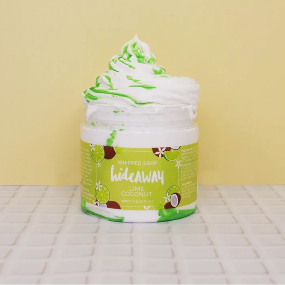 Hideaway lime coconut whipped soap